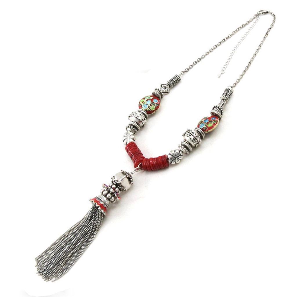 Les Trésors De Lily [E5823] — Красное дизайнерское колье «Медитация»