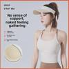 Женский спортивный бюстгальтер с тонкими бретелями и накладкой на грудь - майка для йоги и фитнеса