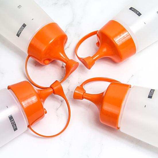 Практичная герметичная прозрачная бутылка для сжатия со шкалой, простая в использовании, пластиковая бутылка для приправ для дома