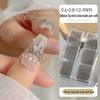 6-Compartment Mini Nail Art Gold & Silver Steel Bead Decor Set