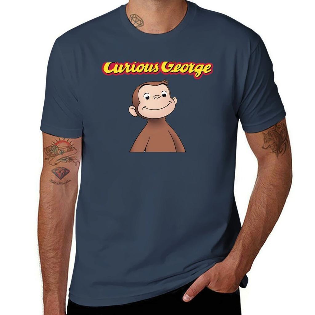 Cute Curious George Tshirt Antiperspiration Workout Top Tshirt
