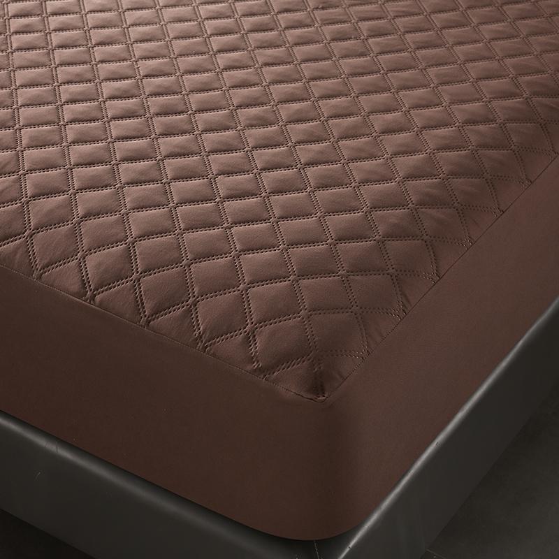 Quilted Waterproof Antibacterial Mattress Protector Breathable Ultra Soft Ultra-fine Fiber Noise Free Deep Pocket Fitted Sheet