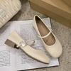 Flat-soled Single Shoes Women's 2025 Spring New French Soft Sole Gentle and Comfortable Good Match Mary Jane Evening Breeze Round Head Single Shoes