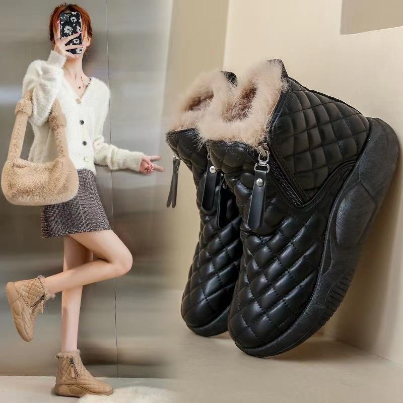 Botas Mujer Girl Shoes Platform Winter Boots Cotton Plush Shoes for Women Designer Antiskid Sneakers Soft Sole Warm Snow Boots