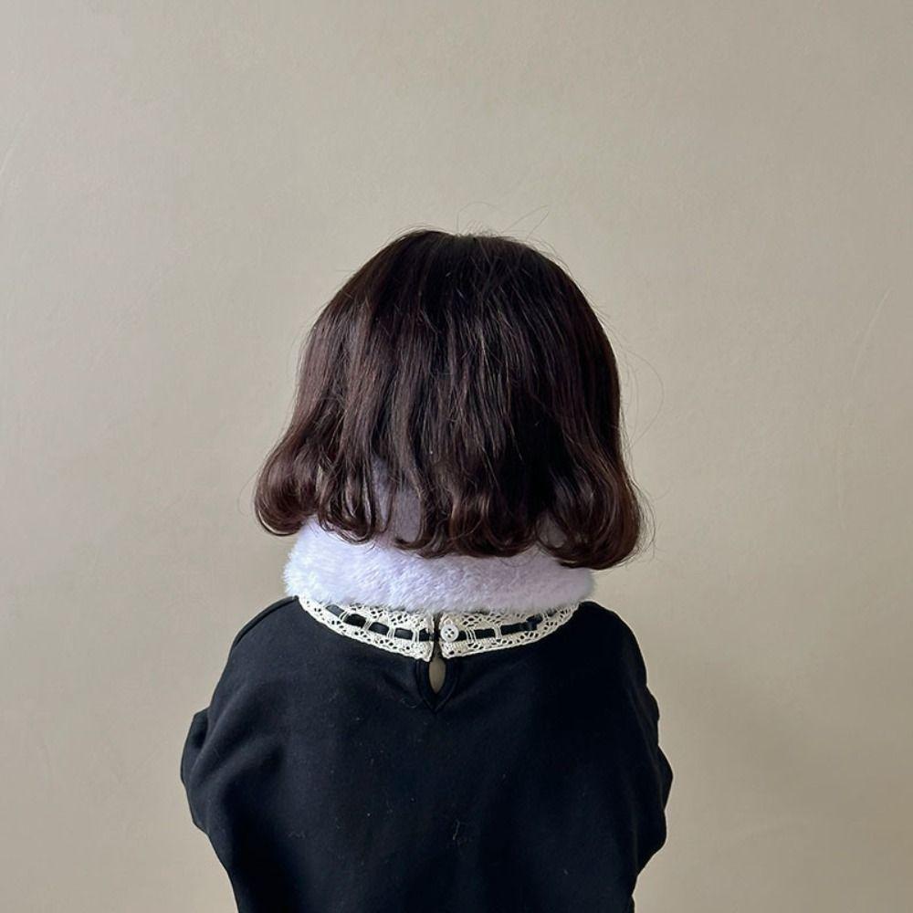 Plush Cross Neck Scarf Thick Warm Shawl Scarves Fashion Children Winter Scarf