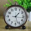 5-Inch Retro Metal Alarm Clock - Silent European Style Table Clock for Bedroom or Living Room