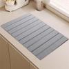 Non-Slip Dish Drying Mat Portable Drain Pad Durable Collapsible Mat  Bar
