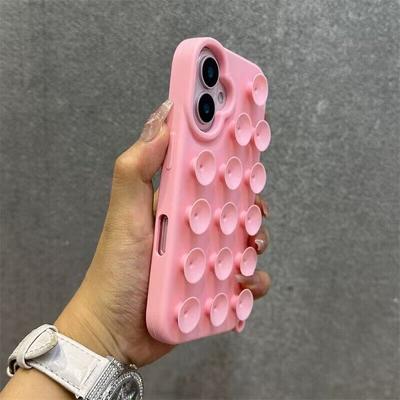 INS Милый Креативный Чехол для Телефона на Присоске Для Для Iphone 16 1 Plus 14 13 12 11 Pro Max Держатель для Гаджета Забавный Мягкий Силиконовый Задний Чехол