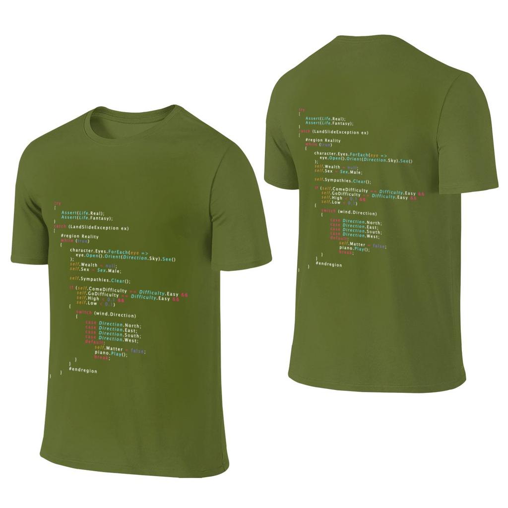Is This The Real Life Coding Programming Color Simple Reversible Tshirt Highend Minimalism Faderesistant Short Sleeve