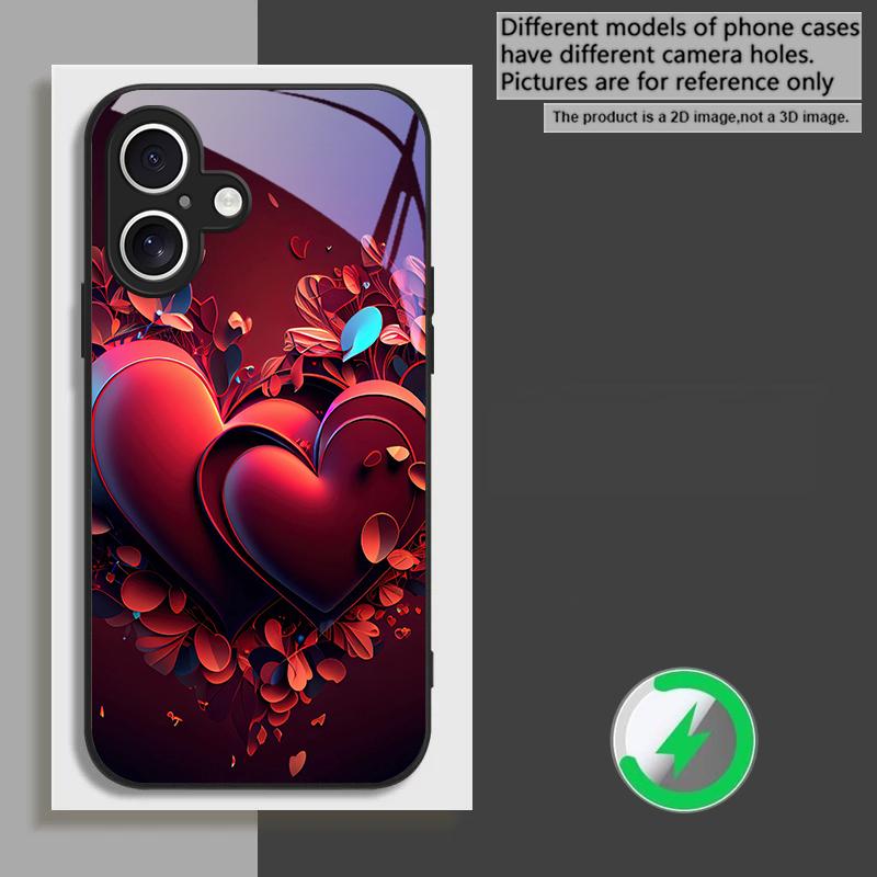 Великолепная Огненная Роза Подходит для iPhone 17 Pro Max 16E 15 Pro 14 13 Plus 12 mini 11 16 Air 17Pro Магнитный Стеклянный Чехол для Телефона