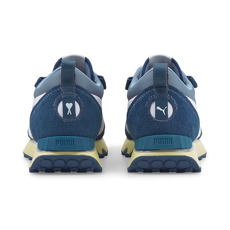 AMI x Puma Rider FV Stellar Выцветший Деним Унисекс Кроссовки Синий Белый 386668-01