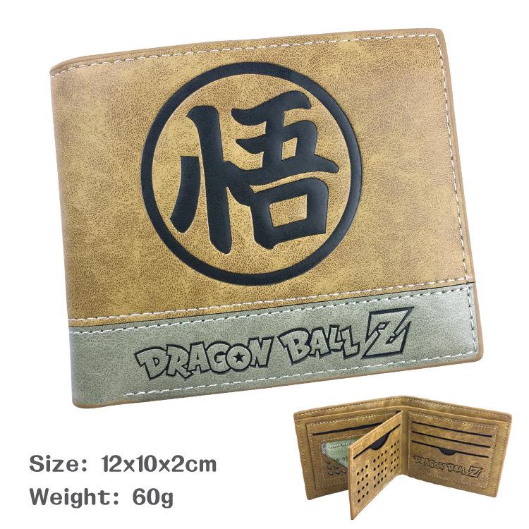 Dragon Ball Z Goku Turtle Kanji Embossed PU Leather Bifold Wallet Kai Anime Unisex Short Purse 1pcs