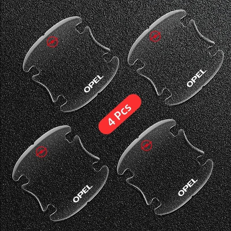 czsvdy1 czprfz1 4pcs Transparent Car Door Handle Bowl Sticker for Opel OPC Astra Insignia Mokka Zafira Corsa Vectra C D Antara Car Accessories