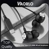 VAORLO Digital Chip Type-C 3.5MM Wired Earphones Compatible With Samsung Huawei Xiaomi Iphone HiFi Surround Music With Microphone
