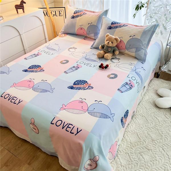 Модная хлопковая простыня с принтом, покрывало, благоприятное для кожи, моющееся одеяло, покрывало, наматрасник  (Нет наволочки)