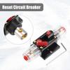 uxcell Car Circuit Breaker with Manual Reset Inline Fuse Holder Protection DC - 48V 60A Black Red 1 Set