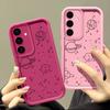 Cartoon Planet Print Phone Case For Samsung S25 S24 FE S23 S22 Ultra S21 S20 FE A55 A54 A53 A52 A35 A34 A15 A14 Soft Shockproof Frosted Silicone Cover
