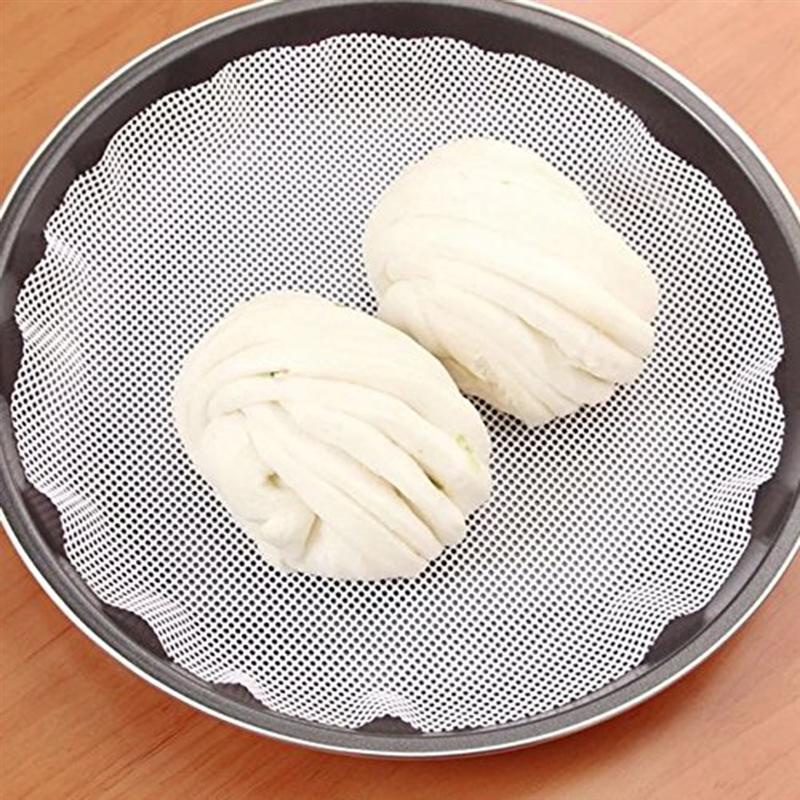 Non-Stick Round Steamer Mesh Pad Thickened Reusable Silicone Dehydrator Sheets Kitchen Baking Accessories Steamer Mat
