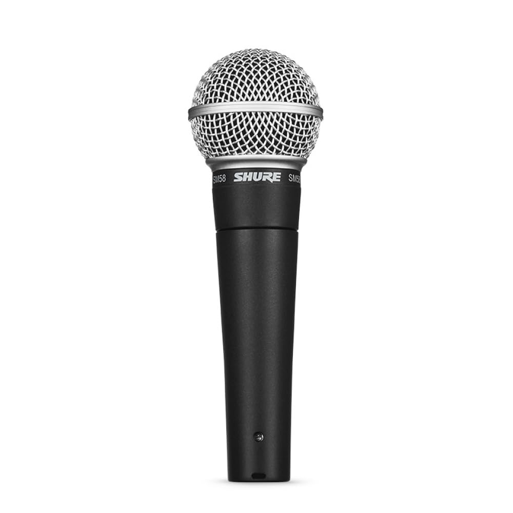 SHURE Dynamic No for Live DTM SM58-LCE Microphone ON/OFF switch, Unidirectional, Cardioid, XLR, Wired, Vocals, Singing, Performance, Recording,