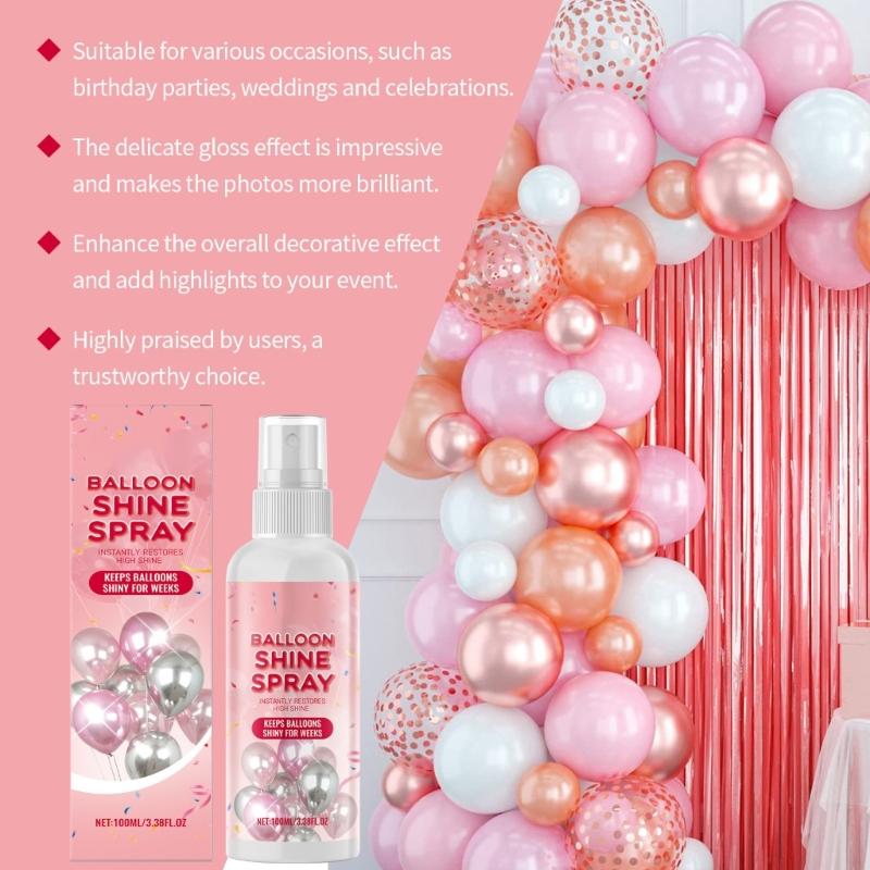 Удобный 100 мл распылитель-аксессуар Balloon Shine Mists для нанесения на ночных мероприятиях, вечеринках, для украшения