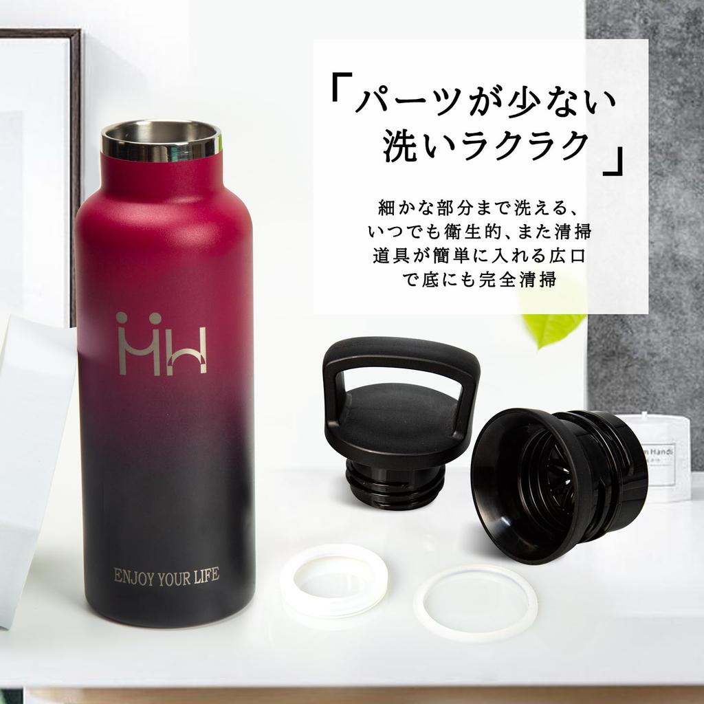 Neofis 1 Liter Vacuum Insulated Water Keeps Drinks Hot or Wide Carbonated Drinks Easy to with Two and Gradient Perfect for and Outdoor Activities