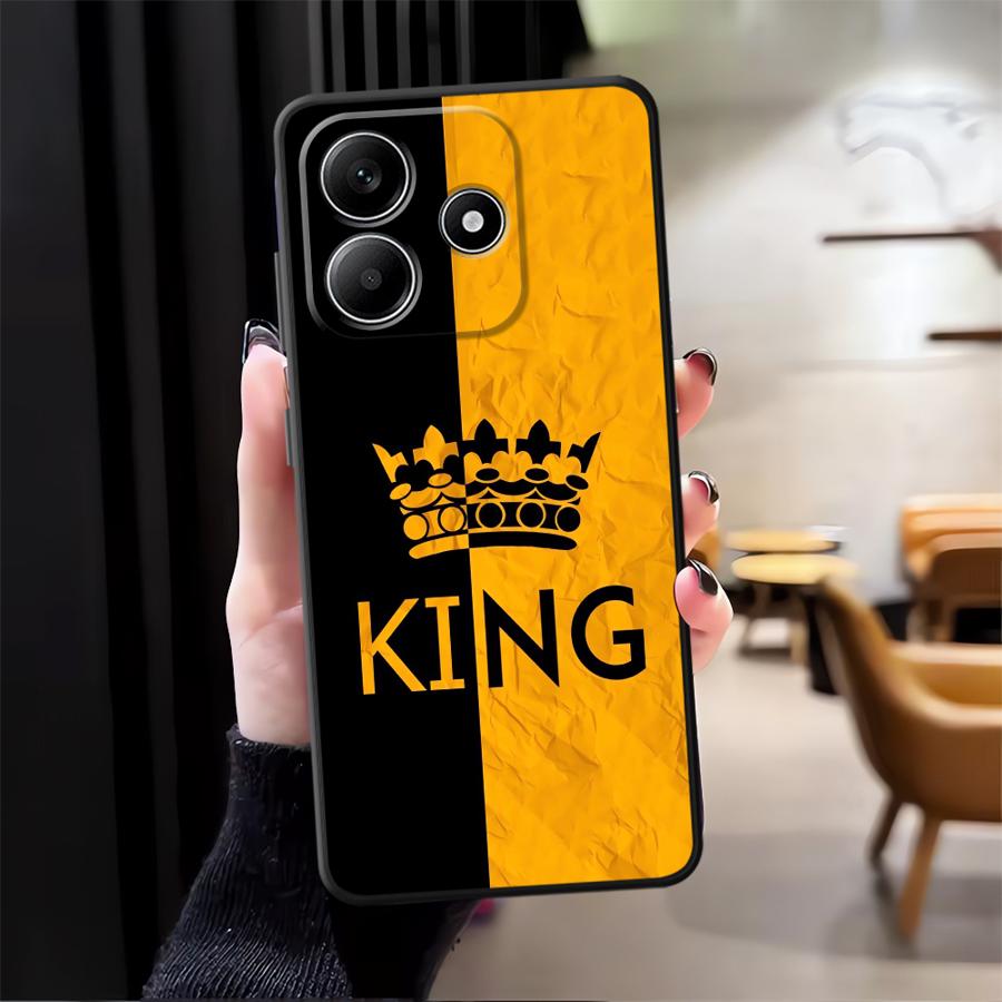 Чехол для телефона для Xiaomi Redmi Note 14 12C 13C A4 A5 10 12 11 A3 A1 14C K80 9 8 7 13 Pro Plus K40 A1 A2 Корона Буквы