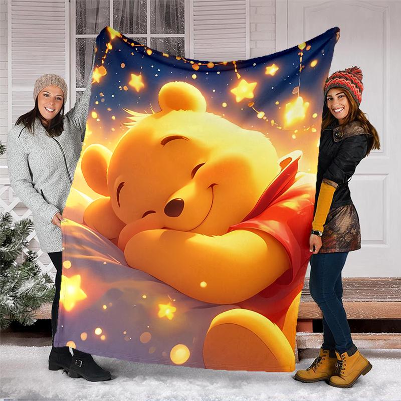 Lilo & Stitch Love Flannel Fleece Blanket Cozy Warm Throw Blanket For Couch Bed Travel All Season Use