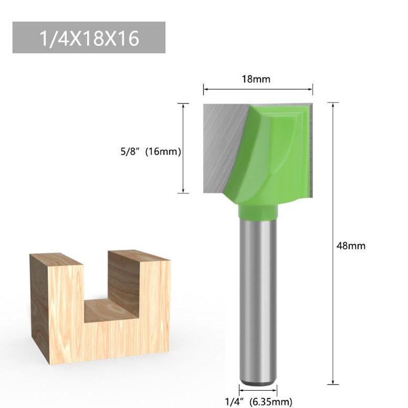 1 шт., 1/4 дюйма, чистящая нижняя фреза с хвостовиком, прямая фреза, чистая фреза, деревообрабатывающая силовая машина