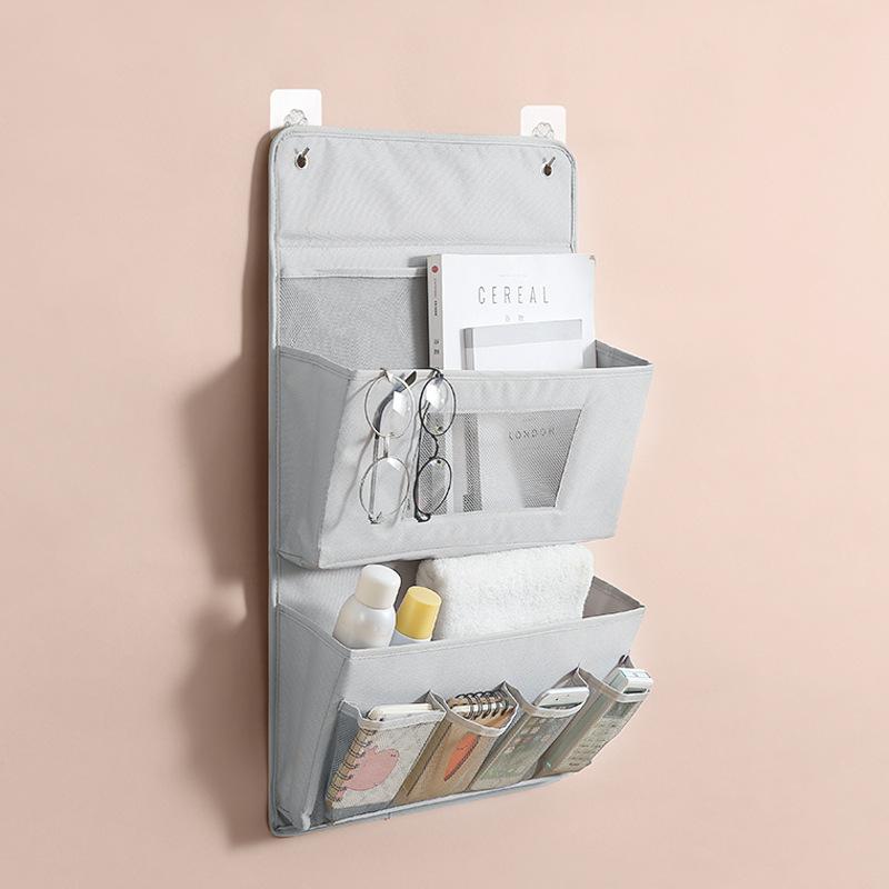 Creative Storage Bag Multi-layer Oxford Fabric Hanging Bag Door Hanging Pocket Cosmetic Organizer Dormitory Storage Hanger Bag