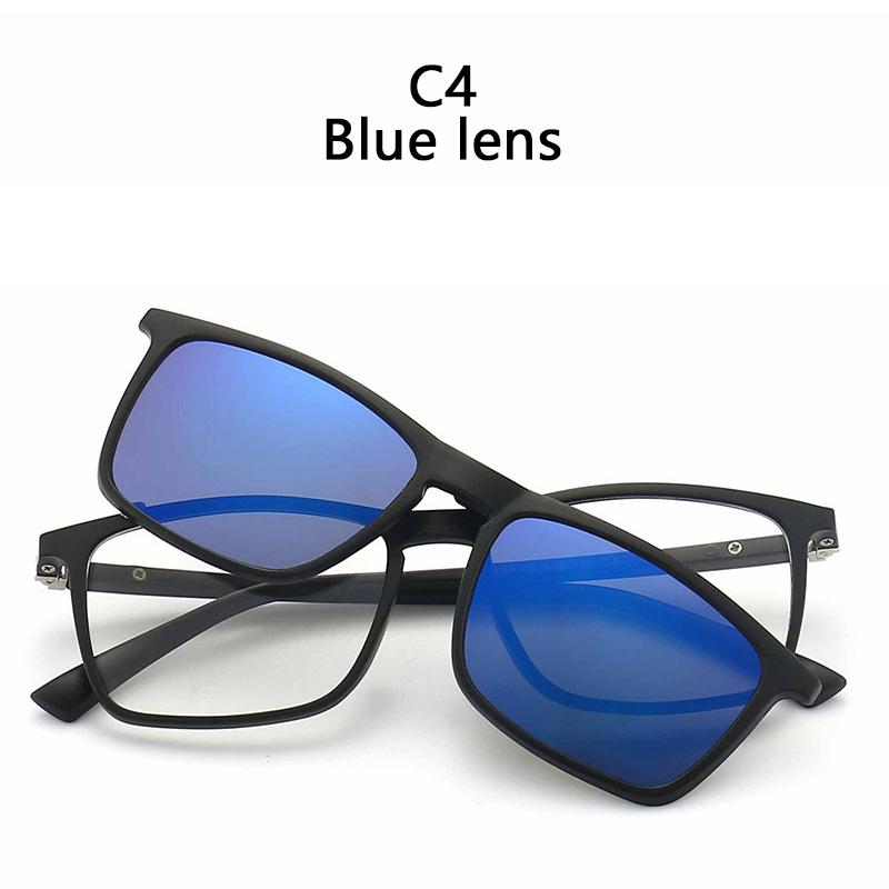 Магнитные накладные солнцезащитные очки Мужские Женские 2 в 1 TR90 Оптические оправы для очков по рецепту Очки