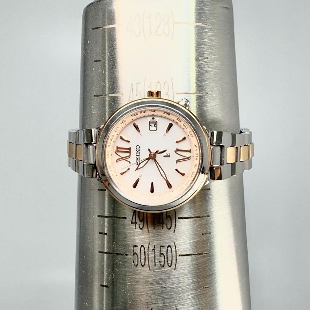 [USED] Highly Functional Seiko Lucia Watch, Date Roman, Radio-controlled Solar, Combination