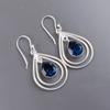 London Blue Topaz Gemstone 925 Sterling Silver Jewelry Handmade Earrings 2.00" EE-34-2