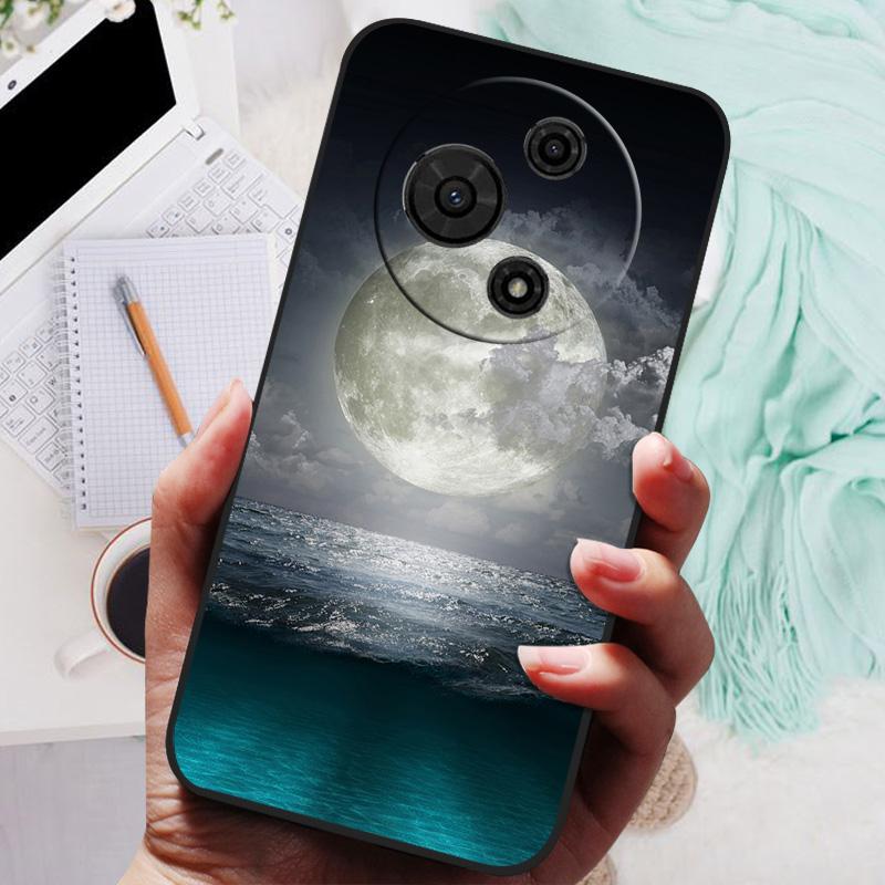 For TCL 605 Case Flower Geometric Painted Bumper Coque Soft Silicone Cover Fundas For TCL 60 SE 4G Cases 60SE TCL605 Shells