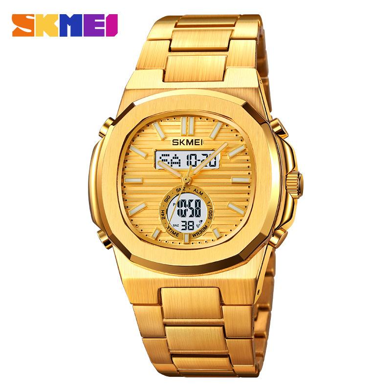 Модные повседневные деловые кварцевые часы с подсветкой и датой, водонепроницаемые наручные часы с цифровым дисплеем Relogio Masculino, мужские часы с будильником