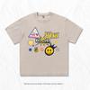 Summer Retro Washed Cotton Short Sleeve T-Shirt Men Women Streetwear Hip Hop Breathable Tops Tee