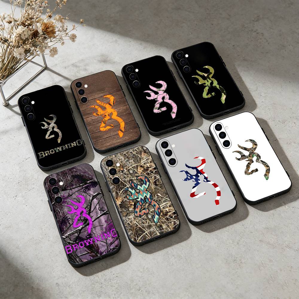 B-browning Phone Case For Samsung GalaxyA13,21s,22,31,32,52,53,71,72,73,Soft Black Cover