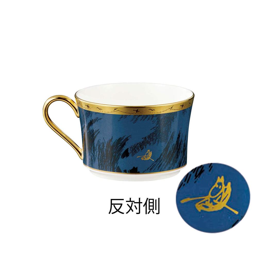 Noritake чашка-блюдце 245 куб. см Moomin Moominpappa отправляется в море 1 гость синий костяной фарфор и (Кофе чай) TG93686/N-091L