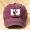 Бейсболка с принтом Rock letter, повседневная, модная, хип-хоп, для мужских и женских видов спорта на открытом воздухе, кепка дальнобойщика/папы
