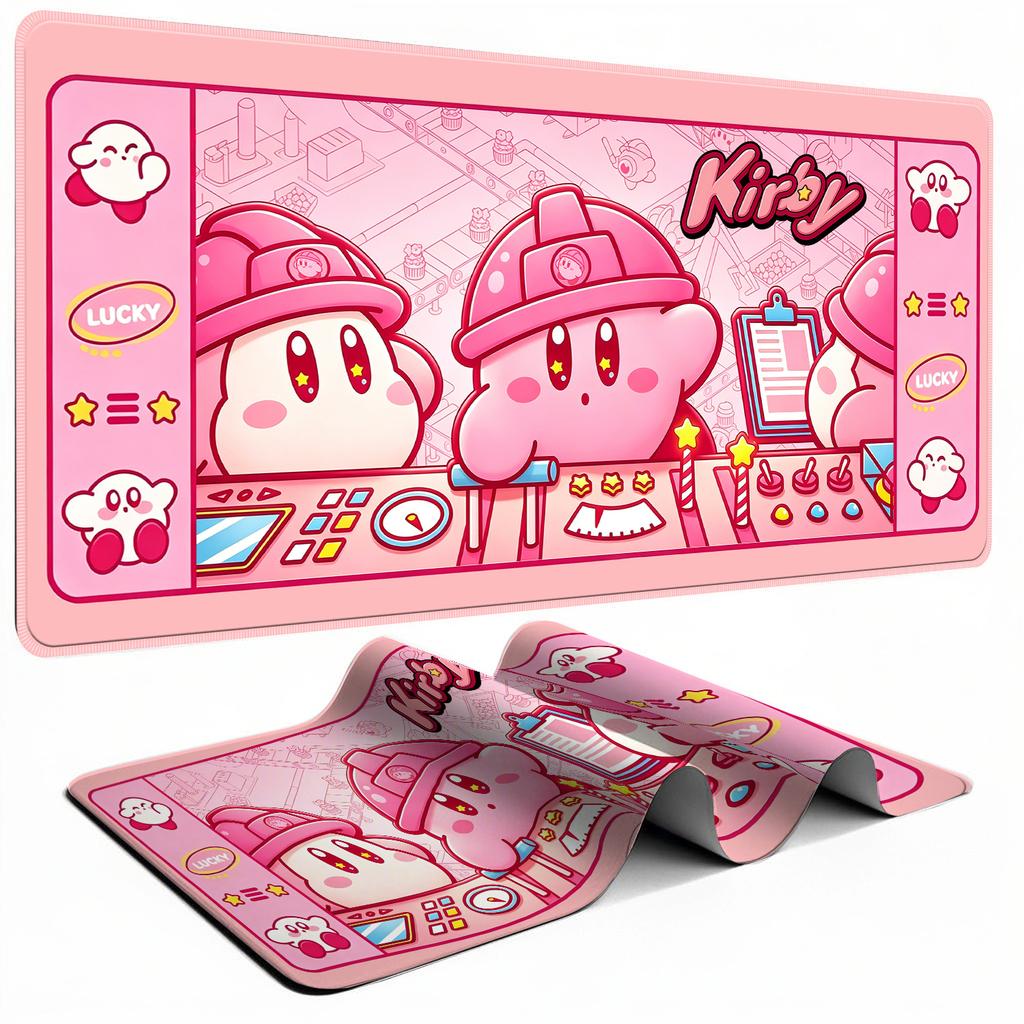 Mouse Pad Printing Laptop Extended Protective Pad HD Computer Game Mousepad Cartoon K-Kirby Accessories Keyboard XXL Desk Mat