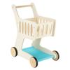 VEVOR Shopping Cart for Kids, Wooden, Toy Shopping Cart with Extra Storage, Realistic Play Food and Scanner, Grocery Store Pretend Play Toy Trolley