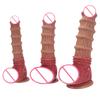 Огромный Монстр Толстый Дилдо, Реалистичный Ребристый Текстурированный Гигант - Очень Большой Толстый Дилдо для Женщин - Массажер Простаты - Секс-Фантазия XXL