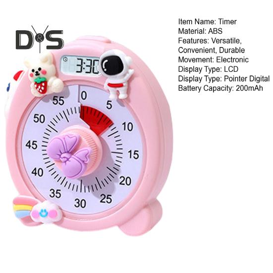 1 комплект таймера, простой в использовании бесшумный 60-минутный таймер для визуального исследования, таймер обратного отсчета магнитной адсорбции для домашней кухни