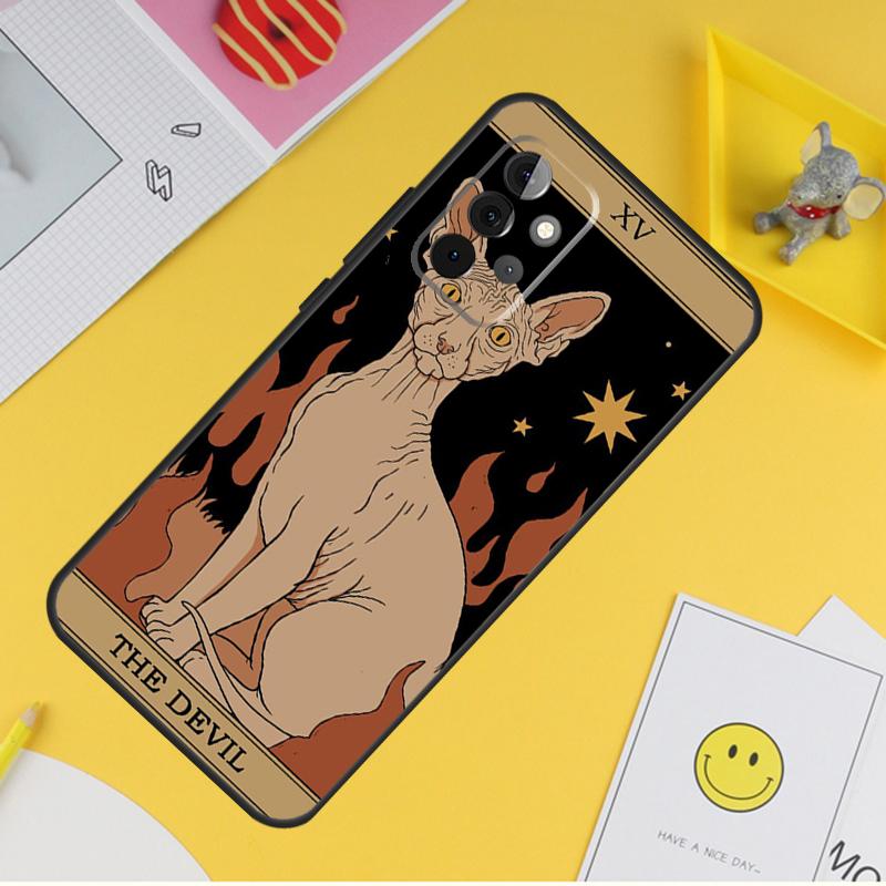 Cats Tarot Witchcraft Case For Samsung Galaxy A16 A26 A36 A56 A06 A55 A35 A15 A53 A32 A52 A33 A13 A14 A34 A54 A17