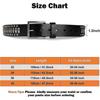 Stylish Mens Studded Casual Italian Cowhide Leather Belts For Jeans Punk Rock Rivets Belt With Buckle For Men