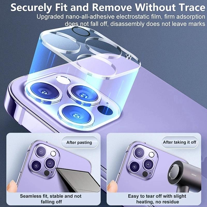 2 шт. 2 шт. для iPhone 14 Pro Max 14Plus 14, полное покрытие объектива камеры, защитная пленка из закаленного стекла для экрана iPhone 13 Pro Max 12 Mini 11 Pro