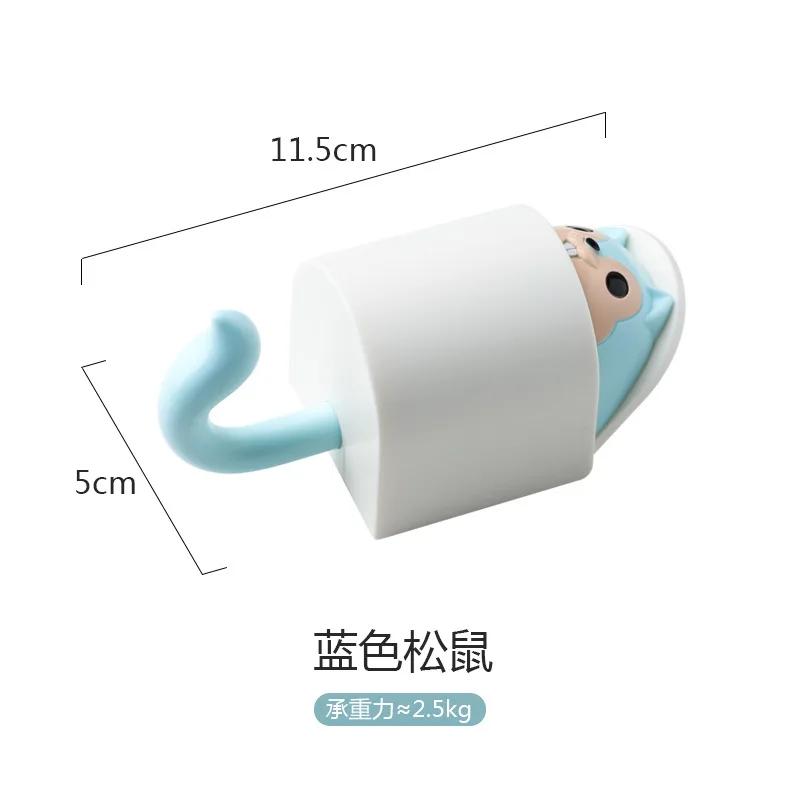 1 шт. Крючок-белка Вискозный крючок Без пробивания Бытовой Мультяшный Милый Декоративный Крючок для ключей на дверь Крючок для одежды