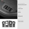 4Pcs Italian Premium Suede Car Door Window Lifter Switch Button Frame Decoration Cover Trim Protector For Tesla Model 3 Model Y