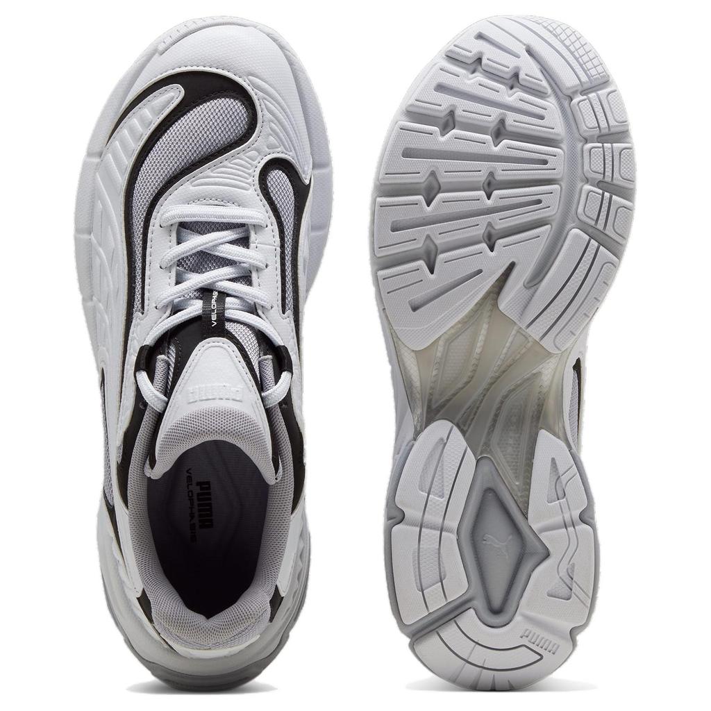 Puma Velophasis 002 Comfortable Stylish Non-Slip Durable Low-Top Running Shoes Unisex Sneaker White Black 395359-01