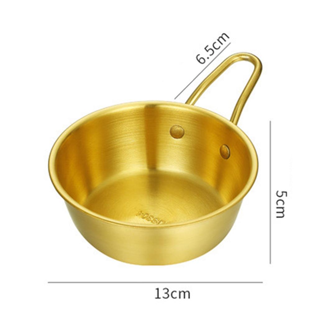 Миска из нержавеющей стали для рисового вина с ручкой для соуса и мороженого