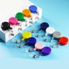 Plastic Metal Round Retractable Keychain Pull Badge Reel Men Women Keys Cardholder Clips Students Extensible Badge Holder Reel